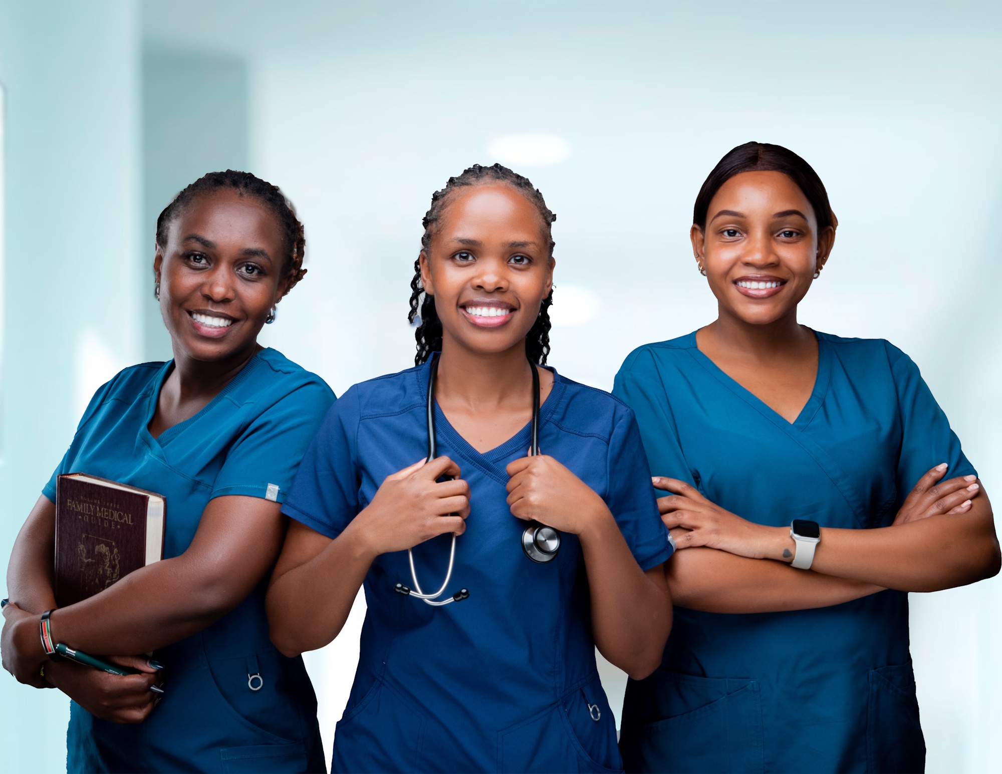 Nurse caring for patient at home